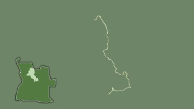 Malanje - Angola ili, boşaltılmış ve izole edilmiş. Uydu