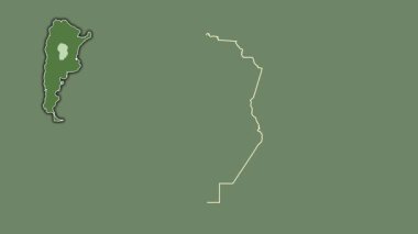 Cordoba, Arjantin eyaleti, boşaltılmış ve izole edilmiş. Uydu