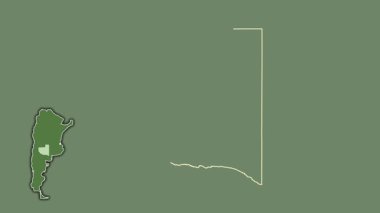 La Pampa - Arjantin vilayeti, çıkarılmış ve izole edilmiş. Uydu