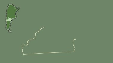 Rio Negro - Arjantin vilayeti, çıkarılmış ve izole edilmiş. Uydu