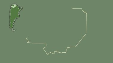 Salta - Arjantin vilayeti, çıkarılmış ve izole edilmiş. Uydu