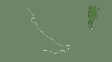 Tierra del Fuego - Arjantin toprakları, çıkarılmış ve izole edilmiş. Uydu