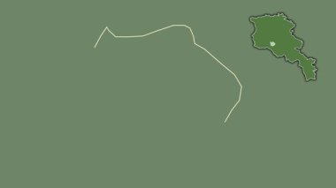 Erevan - Ermenistan şehri, boşaltılmış ve izole edilmiş. Uydu