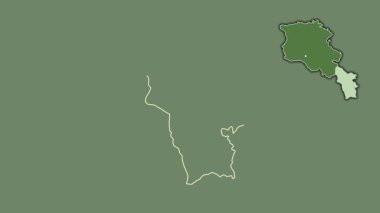Syunik - Ermenistan ili, çıkarılmış ve izole edilmiş. Uydu