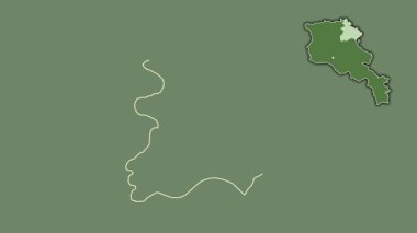 Tavush - Ermenistan ili, çıkarılmış ve izole edilmiş. Uydu