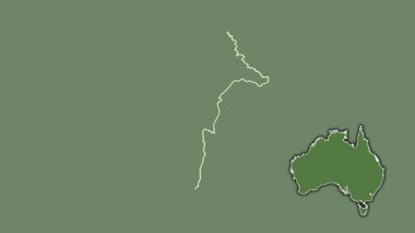 Avustralya Başkent Bölgesi - Avustralya toprakları, çıkarılmış ve izole edilmiş.