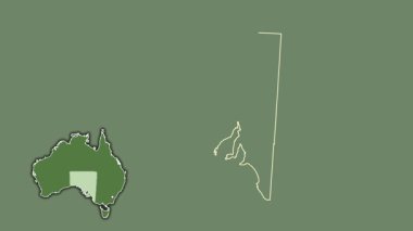 Güney Avustralya - Avustralya eyaleti, dışlanmış ve izole edilmiş. Uydu