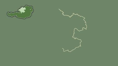 Oberosterreich - Avusturya devleti, çıkarılmış ve izole edilmiş. Uydu
