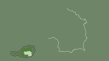 Steiermark - Avusturya devleti, çıkarılmış ve izole edilmiş. Uydu