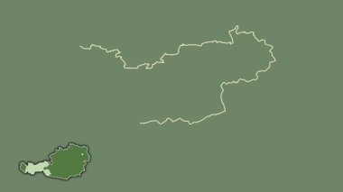Tirol - Avusturya devleti, çıkarılmış ve izole edilmiş. Uydu