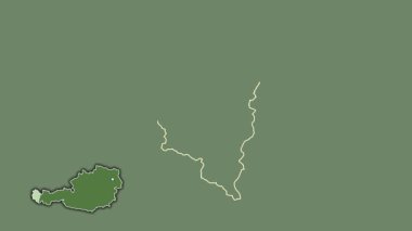 Vorarlberg - Avusturya eyaleti, dışlanmış ve izole edilmiş. Uydu
