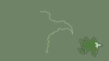 Absheron - Azerbaycan bölgesi, boşaltılmış ve izole edilmiş. Uydu