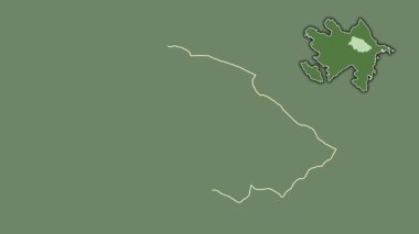 Daglig-Shirvan - Azerbaycan bölgesi, boşaltılmış ve izole edilmiş. Uydu