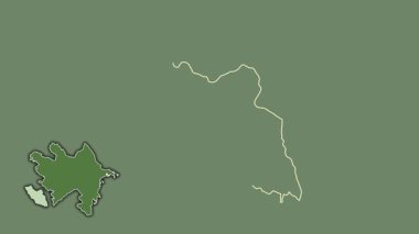 Nakhchivan - Azerbaycan bölgesi, boşaltılmış ve izole edilmiş. Uydu