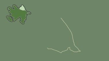 Quba-Khachmaz - Azerbaycan bölgesi, boşaltılmış ve izole edilmiş. Uydu