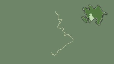 Yukhari-Karabağ - Azerbaycan bölgesi, boşaltılmış ve izole edilmiş. Uydu
