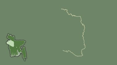 Rajshahi - Bangladeş tümeni, çıkarılmış ve izole edilmiş. Uydu