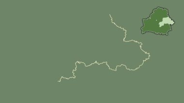 Mahilyow - Belarus bölgesi, boşaltılmış ve izole edilmiş. Uydu