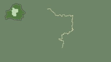 Minsk - Belarus bölgesi, boşaltılmış ve izole edilmiş. Uydu