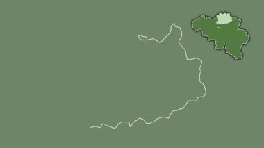 Antwerpen - Belçika vilayeti, çıkarılmış ve izole edilmiş. Uydu