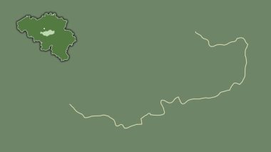 Brabant Wallon - Belçika vilayeti, çıkarılmış ve izole edilmiş. Uydu