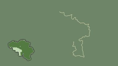 Hainaut - Belçika vilayeti, çıkarılmış ve izole edilmiş. Uydu