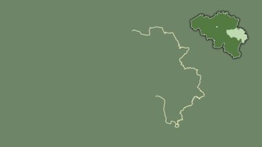 Liege - Belçika vilayeti, çıkarılmış ve izole edilmiş. Uydu