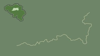 Vlaams Brabant - Belçika ili, dışlanmış ve izole edilmiş. Uydu