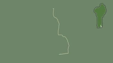 Oume - Benin Bölümü, çıkarılmış ve izole edilmiş. Uydu