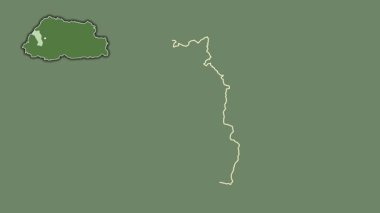 Paro - Bhutan bölgesi, boşaltılmış ve izole edilmiş. Uydu