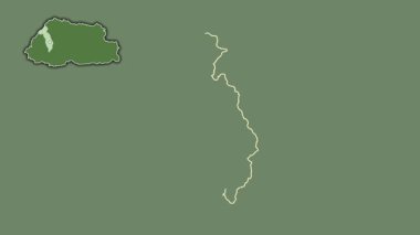 Thimphu - Butan bölgesi, boşaltılmış ve izole edilmiş. Uydu