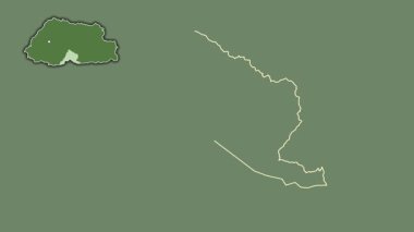 Sarpang - Bhutan bölgesi, boşaltılmış ve izole edilmiş. Uydu