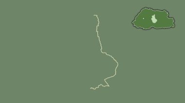 Trongsa - Butan bölgesi, boşaltılmış ve izole edilmiş. Uydu