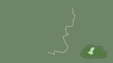 Wangduephodrang - Bhutan bölgesi, dışlanmış ve izole edilmiş. Uydu
