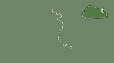 Yangtse - Butan ilçesi, çıkarılmış ve izole edilmiş. Uydu