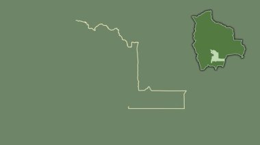 Chuquisaca - Bolivya departmanı, çıkarılmış ve izole edilmiş. Uydu