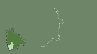 Potosi - Bolivya departmanı, çıkarılmış ve izole edilmiş. Uydu