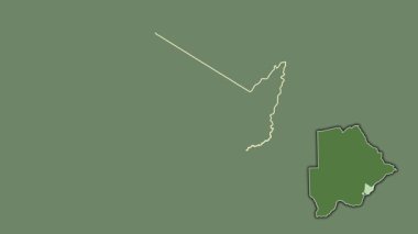 Kgatleng - Botswana bölgesi, boşaltılmış ve izole edilmiş. Uydu