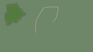 Lobatse - Botswana kasabası, boşaltılmış ve izole edilmiş. Uydu