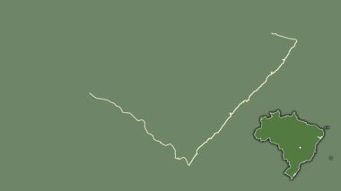Alagoas - Brezilya eyaleti, boşaltılmış ve izole edilmiş. Uydu