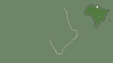 Amapa - Brezilya eyaleti, boşaltılmış ve izole edilmiş. Uydu