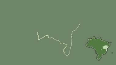 Bahia - Brezilya eyaleti, dışlanmış ve izole edilmiş. Uydu