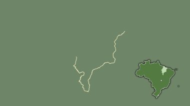 Maranhao - Brezilya eyaleti, boşaltılmış ve izole edilmiş. Uydu
