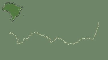 Pernambuco - Brezilya eyaleti, boşaltılmış ve izole edilmiş. Uydu