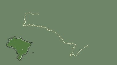 Santa Catarina - Brezilya eyaleti, boşaltılmış ve izole edilmiş. Uydu