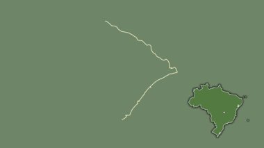 Sergipe - Brezilya eyaleti, boşaltılmış ve izole edilmiş. Uydu