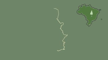 Tokantinler - Brezilya eyaleti, dışlanmış ve izole edilmiş. Uydu