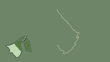 Belait - Brunei bölgesi, çıkarılmış ve izole edilmiş. Uydu