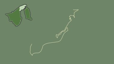 Brunei ve Muara - Brunei bölgesi, boşaltılmış ve izole edilmiş. Uydu
