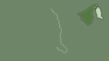 Temburong - Brunei bölgesi, boşaltılmış ve izole edilmiş. Uydu